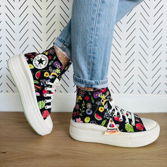 Converse Chuck Taylor All Star Move Fruits Floral 7 Womens Shoes Sneaker A06064C - Picture 1 of 14